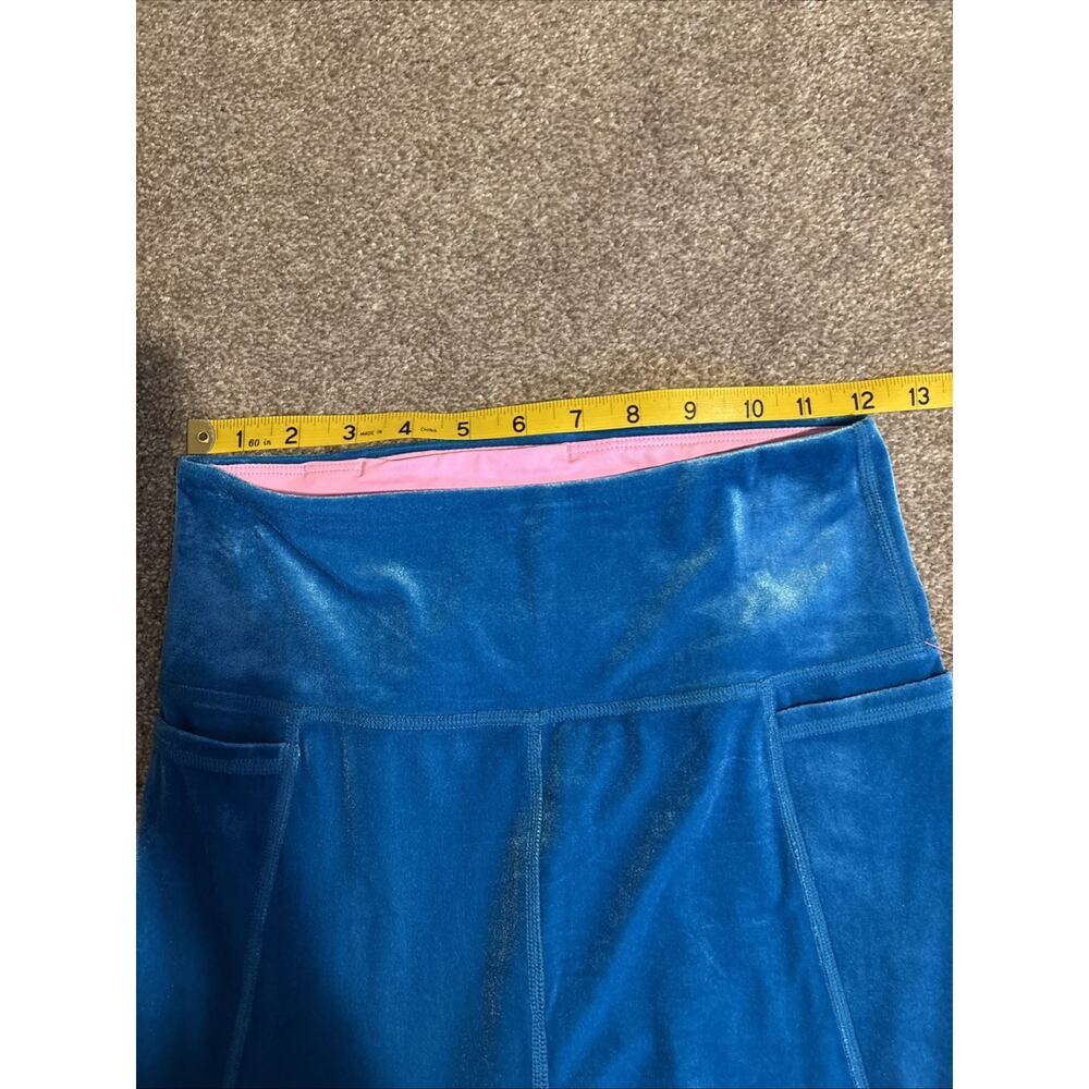 Lilly Pulitzer Weekender High Rise Velvet Leggings Women’s Size Small Teal Bay - Picture 6 of 16